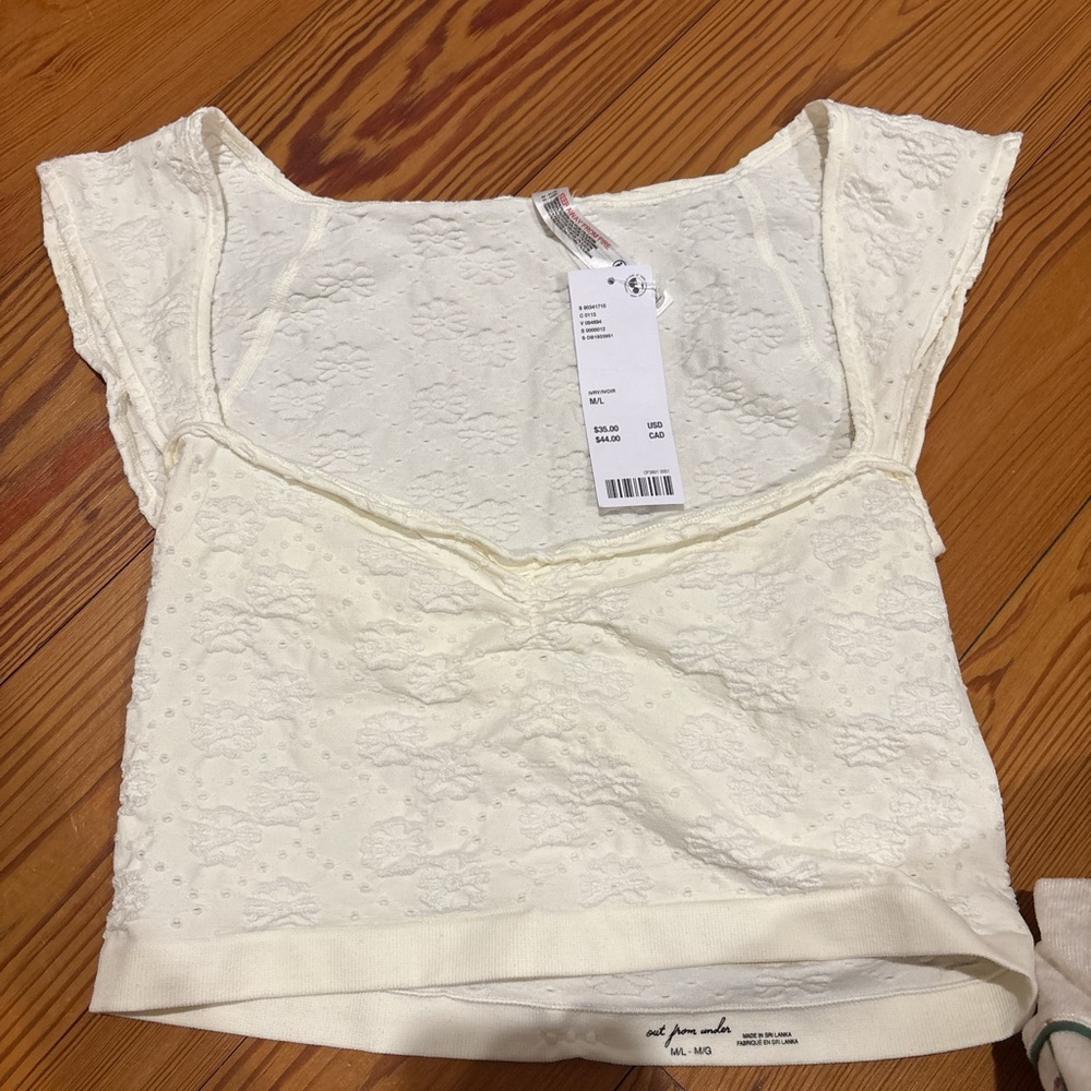 Urban Outfitters Cream Crop Top